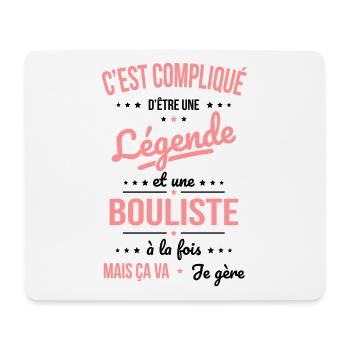 Compliqué d'être une légende et une bouliste - Tapis de souris (format paysage) - blanc - Devant