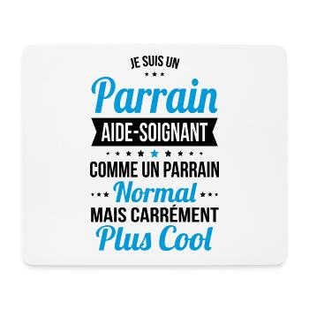 Parrain aide-soignant plus cool - Tapis de souris (format paysage) - blanc - Devant