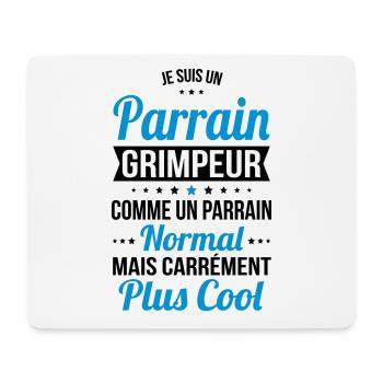 Parrain grimpeur comme un parrain normal plus cool - Tapis de souris (format paysage) - blanc - Devant