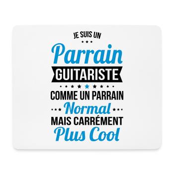 Parrain guitariste comme parrain normal plus cool - Tapis de souris (format paysage) - blanc - Devant