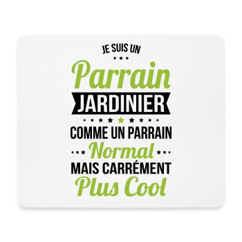 Parrain jardinier comme parrain normal plus cool - Tapis de souris (format paysage) - blanc - Devant