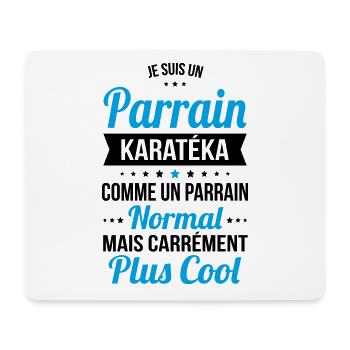 Parrain karatéka comme un parrain normal plus cool - Tapis de souris (format paysage) - blanc - Devant