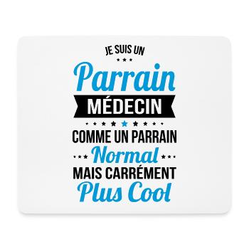 Parrain médecin comme un parrain normal plus cool - Tapis de souris (format paysage) - blanc - Devant