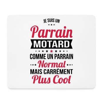 Parrain motard comme un parrain normal plus cool - Tapis de souris (format paysage) - blanc - Devant