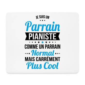 Parrain pianiste comme un parrain normal plus cool - Tapis de souris (format paysage) - blanc - Devant