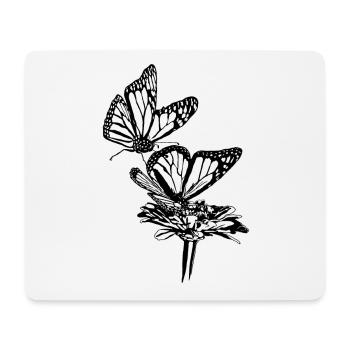 Monarch Butterfly Sketch Graphic Butterfly Lovers - Tapis de souris (format paysage) - blanc - Devant