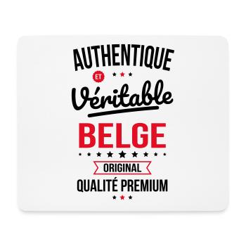 Authentique et véritable Belge - Original - Tapis de souris (format paysage) - blanc - Devant