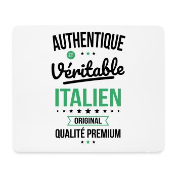 Authentique et véritable Italien - Original - Tapis de souris (format paysage) - blanc - Devant