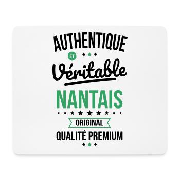 Authentique et véritable Nantais - Original - Tapis de souris (format paysage) - blanc - Devant