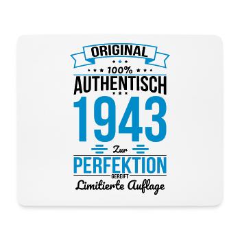 81. Geburtstag - Original 1943 100% Authentisch - Mousepad (Querformat) - Weiß - Vorne