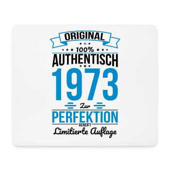 50. Geburtstag - Original 1973 100% Authentisch - Mousepad (Querformat) - Weiß - Vorne