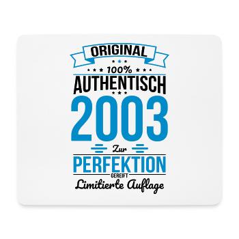 20ème anniversaire - Original 2003 100% authentique - Tapis de souris (format paysage) - blanc - Devant
