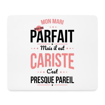 Mon mari n'est pas parfait mais il est cariste - Tapis de souris (format paysage) - blanc - Devant