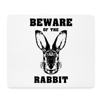 Vorsicht Achtung Hase Kaninchen - Mousepad (Querformat) - Weiß - Vorne