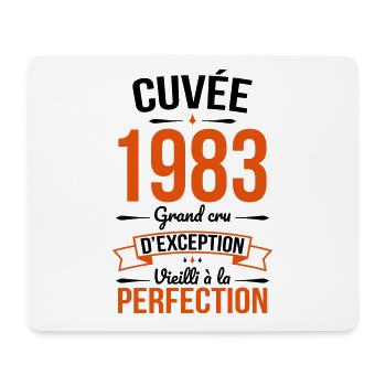Anniversaire 40 ans - Cuvée 1983 - Cadeau Humour - Tapis de souris (format paysage) - blanc - Devant