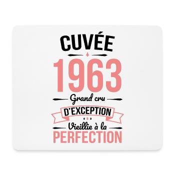 Anniversaire 60 ans - Cuvée 1963 - Cadeau Humour - Tapis de souris (format paysage) - blanc - Devant