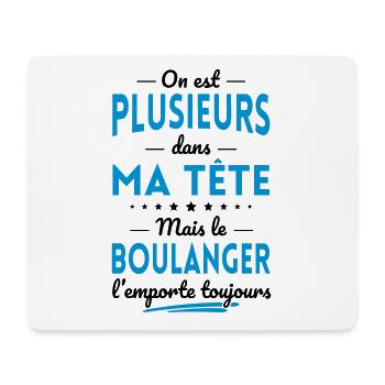 Plusieurs dans tête Boulanger l'emporte toujours - Tapis de souris (format paysage) - blanc - Devant