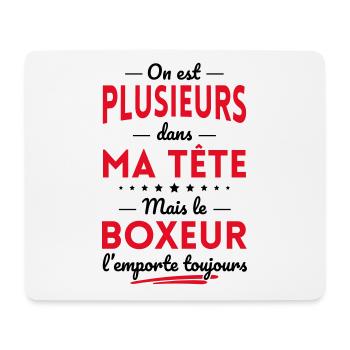Plusieurs dans tête le Boxeur l'emporte toujours - Tapis de souris (format paysage) - blanc - Devant