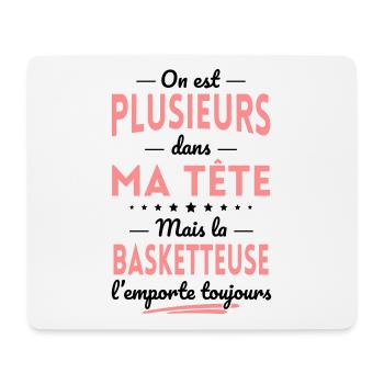 Plusieurs dans tête Basketteuse l'emporte toujours - Tapis de souris (format paysage) - blanc - Devant