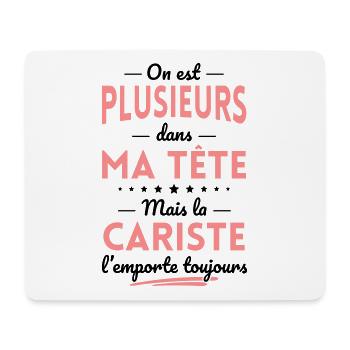Plusieurs dans tête la Cariste l'emporte toujours - Tapis de souris (format paysage) - blanc - Devant