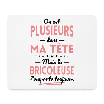 Plusieurs dans tête Bricoleuse l'emporte toujours - Tapis de souris (format paysage) - blanc - Devant