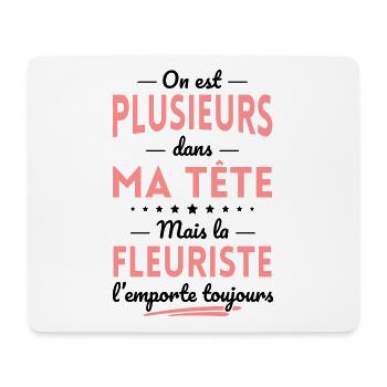 Plusieurs dans tête Fleuriste l'emporte toujours - Tapis de souris (format paysage) - blanc - Devant