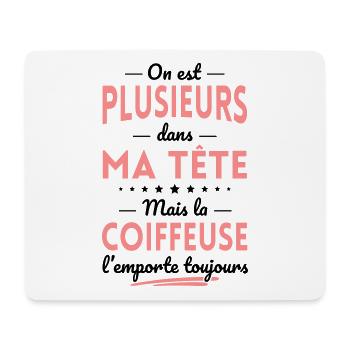 Plusieurs dans tête Coiffeuse l'emporte toujours - Tapis de souris (format paysage) - blanc - Devant