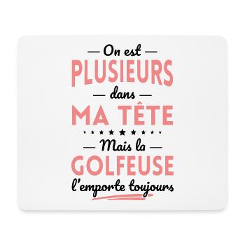 Plusieurs dans tête la Golfeuse l'emporte toujours - Tapis de souris (format paysage) - blanc - Devant