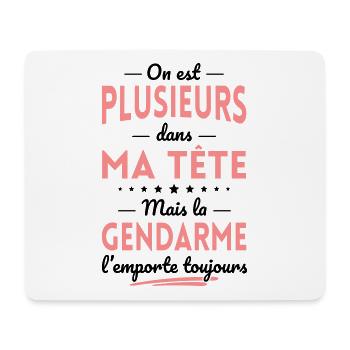 Plusieurs dans tête la Gendarme l'emporte toujours - Tapis de souris (format paysage) - blanc - Devant