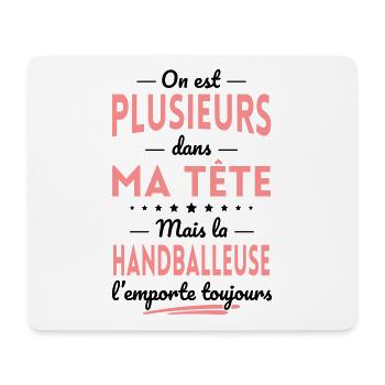 Plusieurs dans tête Handballeuse l'emporte - Tapis de souris (format paysage) - blanc - Devant