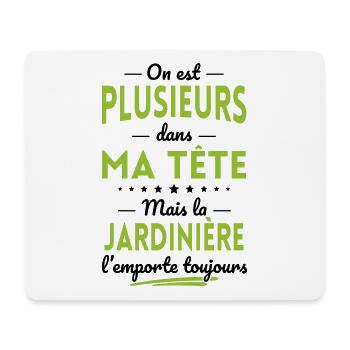 Plusieurs dans tête Jardinière l'emporte toujours - Tapis de souris (format paysage) - blanc - Devant