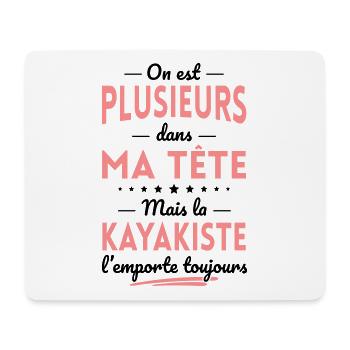 Plusieurs dans tête la Kayakiste l'emporte - Tapis de souris (format paysage) - blanc - Devant