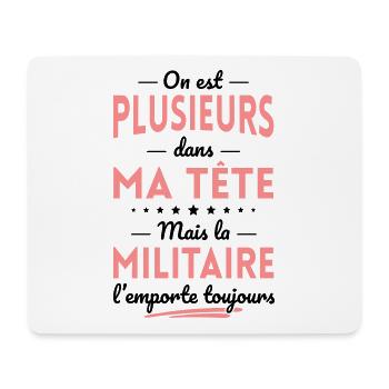 Plusieurs dans tête la Militaire l'emporte - Tapis de souris (format paysage) - blanc - Devant