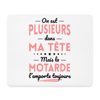 Plusieurs dans tête la Motarde l'emporte toujours - Tapis de souris (format paysage) - blanc - Devant