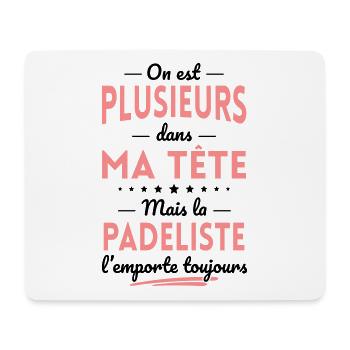 Plusieurs dans tête la Padeliste l'emporte - Tapis de souris (format paysage) - blanc - Devant
