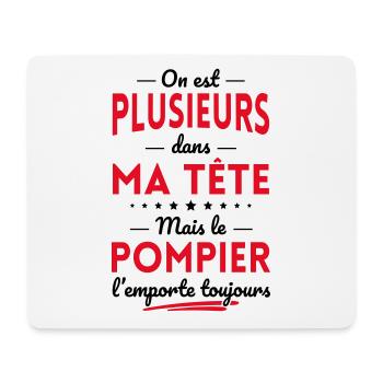 Plusieurs dans tête le Pompier l'emporte toujours - Tapis de souris (format paysage) - blanc - Devant