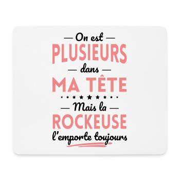Plusieurs dans tête la Rockeuse l'emporte toujours - Tapis de souris (format paysage) - blanc - Devant