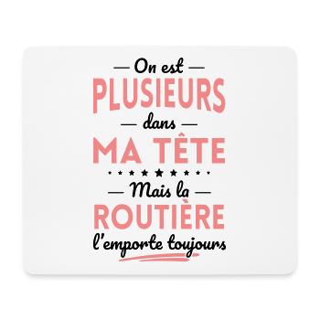 Plusieurs dans tête la Routière l'emporte toujours - Tapis de souris (format paysage) - blanc - Devant