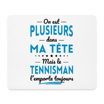 Plusieurs dans tête le Tennisman l'emporte - Tapis de souris (format paysage) - blanc - Devant