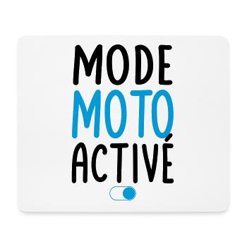 Mode Moto activé - Idée cadeau - Tapis de souris (format paysage) - blanc - Devant