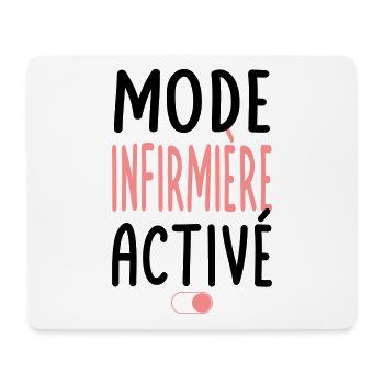 Mode Infirmière activé - Idée cadeau - Tapis de souris (format paysage) - blanc - Devant