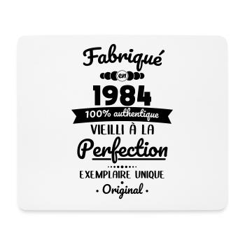 Anniversaire 40 ans - Fabriqué en 1984 Original - Tapis de souris (format paysage) - blanc - Devant