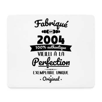 Anniversaire 20 ans - Fabriqué en 2004 Original - Tapis de souris (format paysage) - blanc - Devant