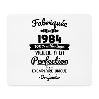 Anniversaire 40 ans - Fabriquée en 1984 Originale - Tapis de souris (format paysage) - blanc - Devant