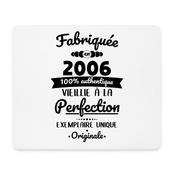 Anniversaire 18 ans - Fabriquée en 2006 Originale - Tapis de souris (format paysage) - blanc - Devant
