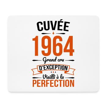 Anniversaire 60 ans - Cuvée 1964 - Cadeau Humour - Tapis de souris (format paysage) - blanc - Devant