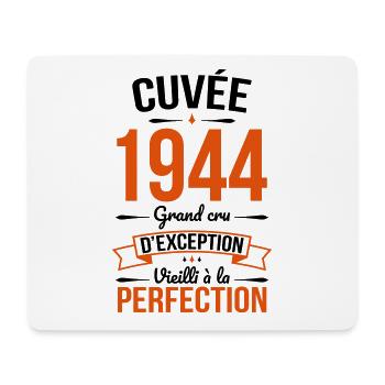 Anniversaire 80 ans - Cuvée 1944 - Cadeau Humour - Tapis de souris (format paysage) - blanc - Devant