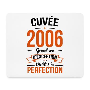Anniversaire 18 ans - Cuvée 2006 - Cadeau Humour - Tapis de souris (format paysage) - blanc - Devant