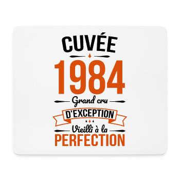 Anniversaire 40 ans - Cuvée 1984 - Cadeau Humour - Tapis de souris (format paysage) - blanc - Devant