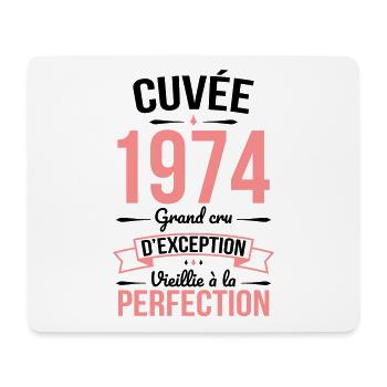 Anniversaire 50 ans - Cuvée 1974 - Cadeau Humour - Tapis de souris (format paysage) - blanc - Devant